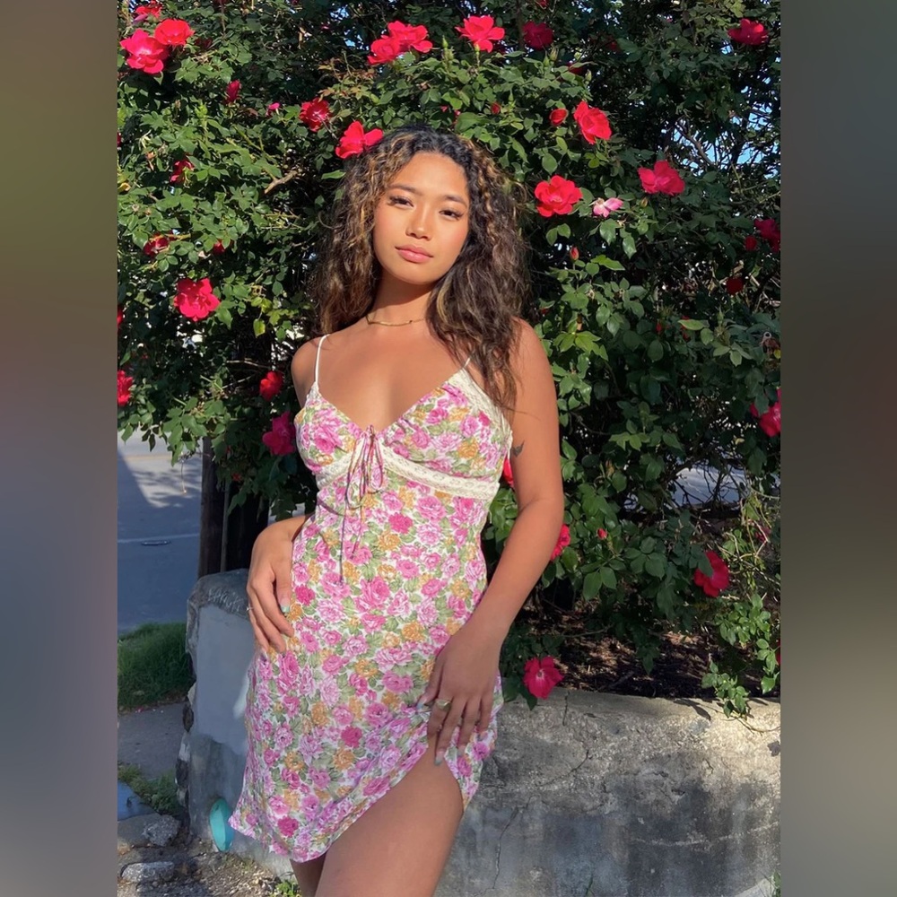 EMILEE MINI DRESS PINK FLORAL